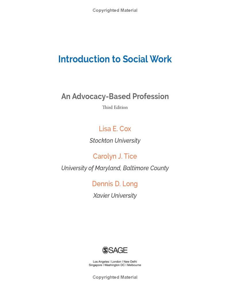 Introduction to Social Work An Advocacy-Based Profession (Social Work in the New Century) Third Edition - Image 4