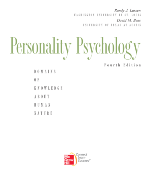 Personality Psychology: Domains of Knowledge About Human Nature, 4th Edition
