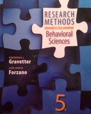 Research Methods for the Behavioral Sciences 5th Edition